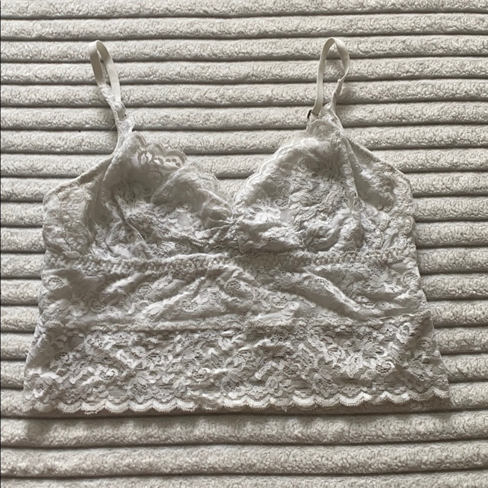 White lace bralet